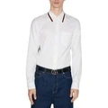 Рубашка GUCCI Web Stripe Trim Oxford белая мужская, Цвет: Белый, Издание: Версия с обрезанным ярлыком размера, Размер: 15 | Китай.рф