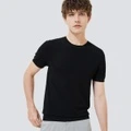 Футболка Hodo T Shirts Crew Neck Thin Straight Fit, Цвет: черный, Размер: 170 | Китай.рф