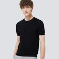 Футболка Hodo T Shirts Crew Neck Thin Straight Fit, Цвет: черный, Размер: 170 | Китай.рф