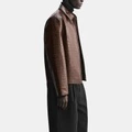 Кожаная куртка ZARA мужская коричневая с лацканами, Цвет: коричневый, Размер: S (175/92A) | Китай.рф