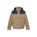 Пуховик GUCCI Gg Canvas Padded Jacket мужской, Цвет: коричневый, Размер: 42 | Китай.рф