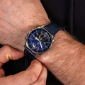 Часы Casio Edifice EFV-600L-2 с кожаным ремешком и фиолетовым циферблатом, Цвет ремешка: синий ремешок | Китай.рф