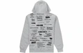 Худи Supreme с принтом Stop Crying на спине унисекс, Цвет: серый, Размер: M | Китай.рф