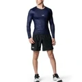 Толстовка облегающая мужская Under Armour с круглым вырезом и принтом логотипа, Цвет: темно-синий, Размер: M | Китай.рф