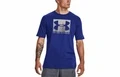 Футболка Under Armour мужская с принтом синяя с круглым вырезом, Цвет: синий, Размер: LG | Китай.рф