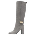Сапоги высокие LOUIS VUITTON Donna женские, серые, каблук 8,5 см, Цвет: серый, Размер: С оригинальной коробкой для обуви, Размер: 35 | Китай.рф