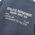 Толстовка New Era с принтом на спине, серо-голубая, унисекс, Цвет: серо-синий, Размер: S | Китай.рф