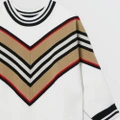 Платье Burberry Kids с принтом, детское, с длинным рукавом, Цвет: Белый, Размер: 14Y | Китай.рф