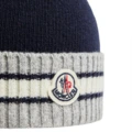 Шапка бини Moncler из шерсти для детей, Стиль: темно-синий, Размер: M | Китай.рф