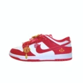 Кроссовки Nike Dunk Good Fortune And Prosperity PU Synthetic Leather Wear resistant And Lightweight Low top Skateboard Shoes, Цвет: красно-белый (в подарок фетровый подарочный пакет, несколько аксессуаров, пара красных носков), Размер: 36.5 | Китай.рф