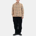 Рубашка Stussy в клетку с длинным рукавом мужская, Цвет: апельсин, Размер: S | Китай.рф