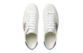 Кроссовки мужские GUCCI ACE на шнурках низкие бело-голубые, Издание: Есть коробка для обуви, Размер: 43 | Китай.рф