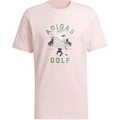 Футболка adidas CHIP DEUCES GRAPHIC с буквенным принтом и укороченным рукавом, мужская, цвет песочный розовый, Цвет: песочно-коричневый розовый, Размер: M | Китай.рф