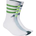 Носки adidas до середины голени с полосатым принтом, 3 пары, Цвет: 3 пары (белый+белый+синий), Размер: M | Китай.рф