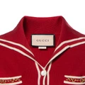 Шерстяное платье GUCCI с белой окантовкой красное, Цвет: красный, Размер: XXS | Китай.рф