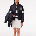 Куртка LACOSTE унисекс темно-синяя с контрастным воротником, Цвет: Глубокий синий, Размер: XS | Китай.рф