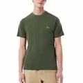 Футболка LACOSTE мужская однотонная с круглым вырезом, Цвет: Чёрно-зелёный камень, Размер: 3 S | Китай.рф