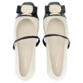 Туфли Мэри Джейн FERRAGAMO Vara Leather Flat White, Цвет: Белый, Издание: С оригинальной коробкой для обуви, Размер: 36 | Китай.рф