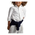 Детская рубашка Polo Ralph Lauren белая с логотипом, Цвет: Белый, Размер: 2T | Китай.рф