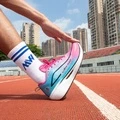 Кроссовки LIZHIPAO Cushioning Slip Resistant Abrasion Resistant Breathable Coverage Support Height Increasing Low top, Цвет: Сине-розовая асимметричная расцветка, Размер: 36 | Китай.рф