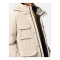 Пуховик UNIQLO мужской с капюшоном, утепленный, светлый бежевый, Цвет: светло-бежевый, Размер: 185/112C(2XL) | Китай.рф