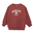 Толстовка New Balance детская, с круглым вырезом, длинный рукав, Цвет: красный, Размер: 110 | Китай.рф