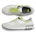 Кроссовки Onitsuka Tiger Tracer Ex бежево-белые с неоново-зелёными акцентами, Размер: 42 | Китай.рф