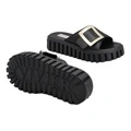 Шлепанцы Roger Vivier Viv' Go Thick 3.5 см женские черные, Цвет: черный, Издание: С оригинальной коробкой для обуви, Размер: 37 | Китай.рф