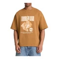 Футболка Timberland мужская цвета пшеницы, Цвет: Тёмно-пшеничный, Версия: Свободный крой, Размер: M | Китай.рф