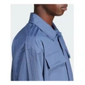 Рубашка Adidas Originals Essential Overshirt мужская серо-синяя, Цвет: серо-синий, Размер: XS | Китай.рф