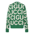 Свитер GUCCI All Over Logo Intarsia Knit Sweater, Цвет: зеленый, Размер: M | Китай.рф
