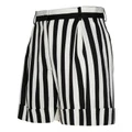 Шорты Moschino Striped Wide-Leg Satin Black, Цвет: черно-белый, Размер: 38 | Китай.рф