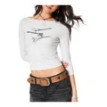 Футболка Hollister женская серая с вырезом-лодочкой, Цвет: серый, Размер: XXS | Китай.рф