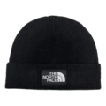 Шапка бини The North Face с принтом Северный крест, чёрная, Стиль: круглая тулья, Размер: F | Китай.рф