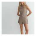 Комбинезон женский ZARA коричневый, Цвет: коричневый/тёмный серо-коричневый, Размер: XS | Китай.рф