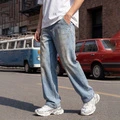 Джинсы Dickies straight fit унисекс с эффектом потертости, Цвет: грязно-голубой, Размер: 28 | Китай.рф