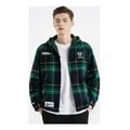 Толстовка Aape с капюшоном и вышивкой, клетка, Цвет: Зеленая полоса NYM, Размер: XL | Китай.рф