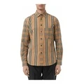 Рубашка мужская Burberry в полоску бежевая, Размер: M | Китай.рф