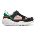 Кроссовки Skechers детские, дышащие, черно-зеленые, Цвет: чёрный мультиколор, Размер: 35 | Китай.рф