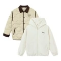 Куртка PUMA CLASSIC утеплённая с капюшоном, 2 предмета, мужская и женская, Цвет: Хаки 50601, Размер: 110 | Китай.рф