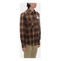 Рубашка AMIRI Star Leather Flannel мужская цвета хаки, Цвет: хаки, Размер: M | Китай.рф