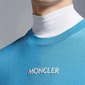 Футболка Moncler T Shirts мужская, синяя, с круглым вырезом и вышивкой логотипа, Цвет: синий, Размер: M | Китай.рф