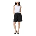 Шорты UNIQLO SS26 женские с высокой посадкой, Цвет: черный, Размер: 150/60A(XS) | Китай.рф