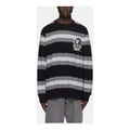 Футболка Bape Badge Hoop L/S Tee мужская, Цвет: серый, Размер: M | Китай.рф