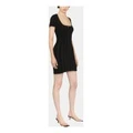 Платье Alexander Wang SS23 с коротким рукавом, черное, Цвет: черный, Размер: M | Китай.рф