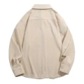 Рубашка Jeep Classic Collection из хлопкового вельвета с отложным воротником, Цвет: бежевый, Размер: M | Китай.рф