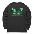 Футболка мужская Skechers x One Piece с принтом, ретро-стиль, Цвет: Черный-002К, Размер: L | Китай.рф