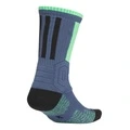Носки баскетбольные adidas SLCT SOCK 1PP унисекс, Цвет: 1 пара (мягкий чернильно-синий/чёрный/ярко-зелёный), Размер: S | Китай.рф