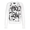 Свитшот EMPORIO ARMANI с граффити-принтом и логотипом, женский, белый, Цвет: Белый, Размер: 40 | Китай.рф