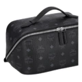 Сумка для туалетных принадлежностей MCM Ottomar Visetos Canvas with Leather Trim Toiletry Bag среднего размера женская черная, Упаковка: Базовая комплектация (сумка + пыльник) | Китай.рф